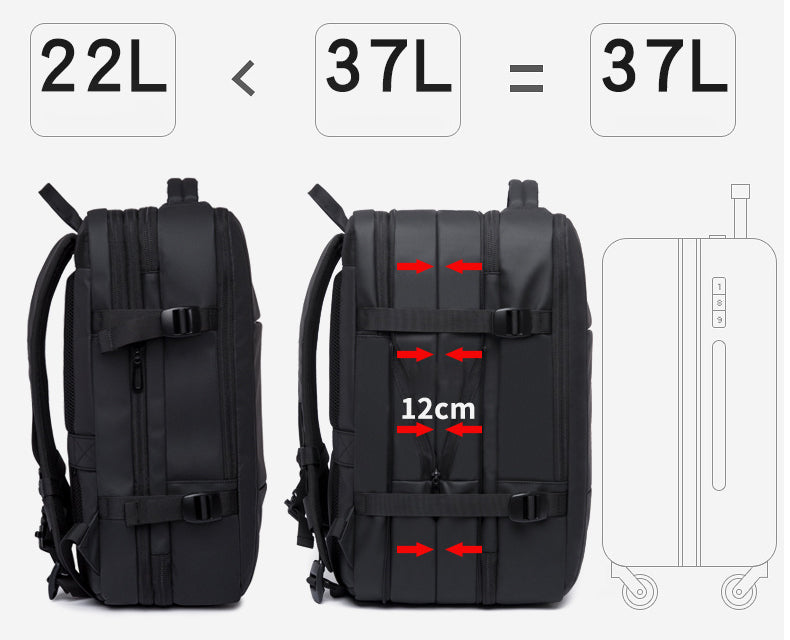 Bange Executive and Expandable Anti-Theft Outdoor Business Backpack - Aega