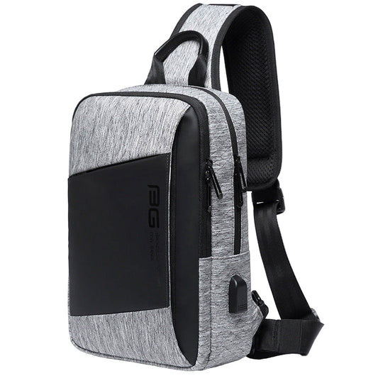 BANGE New Fashion All-Match Outdoor Sports Technology USB Casual Shoulder Men's Business Chest Bag - Aega