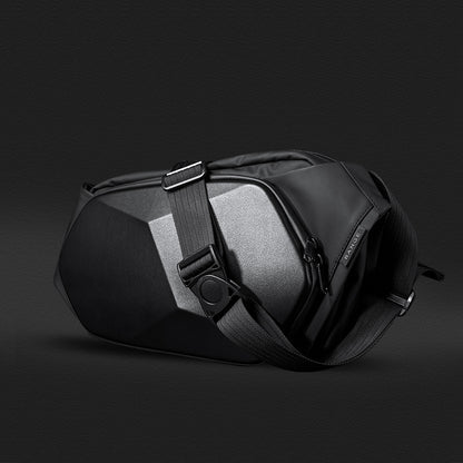BANGE Shoulder Bag Men's Waterproof Chest Bag Trend Oblique Cross Bag Men's Polyhedral Waist Bag Business Hard Shell Small Bag - Aega
