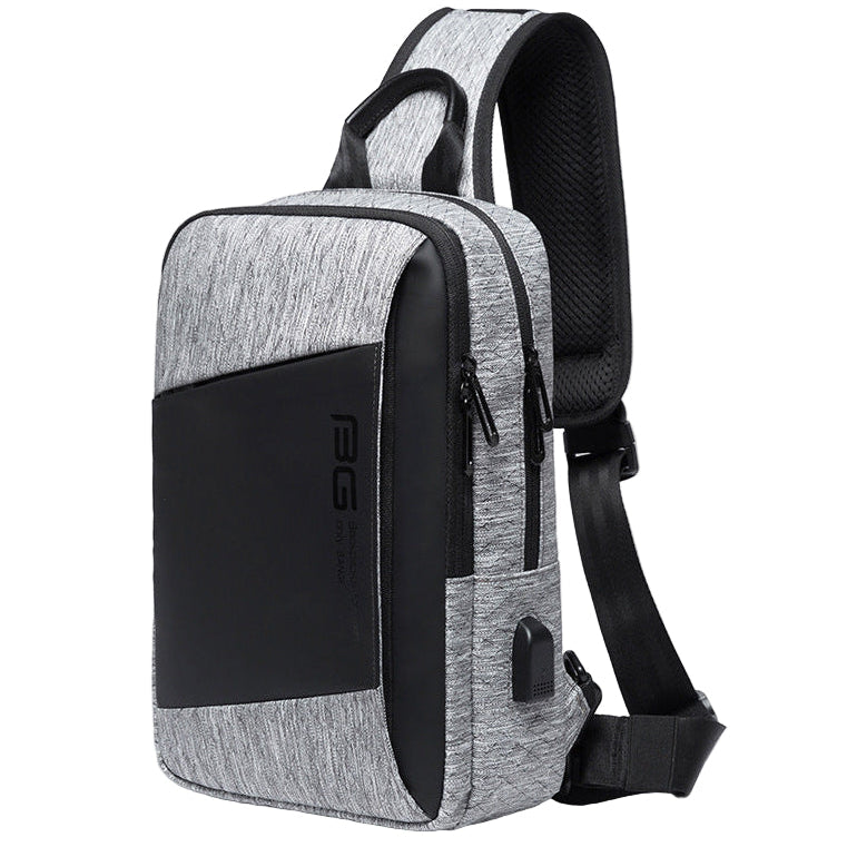 BANGE New Fashion All-Match Outdoor Sports Technology USB Casual Shoulder Men's Business Chest Bag - Aega