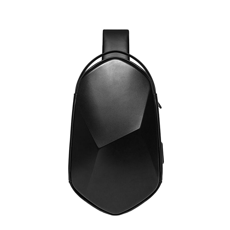 BANGE Chest Bag Men's One-Shoulder Messenger Bag Hard Shell Polyhedron Trend Men's Bag New Bag - Aega